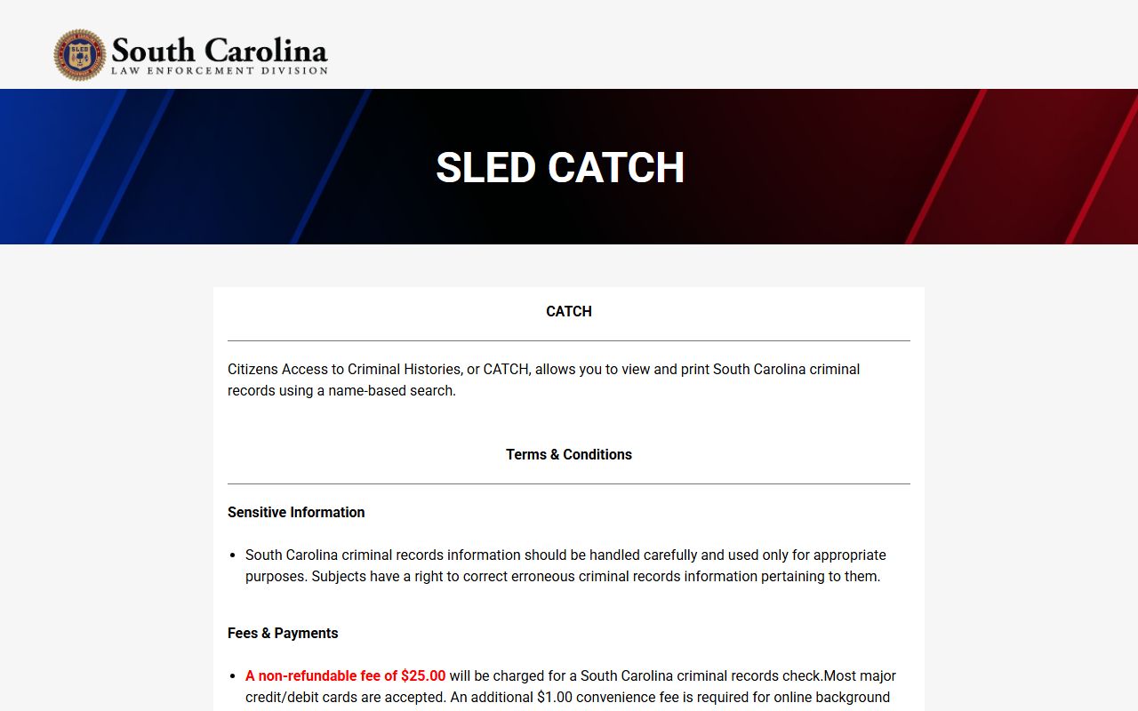 Berkeley County criminal court records SLED CATCH portal