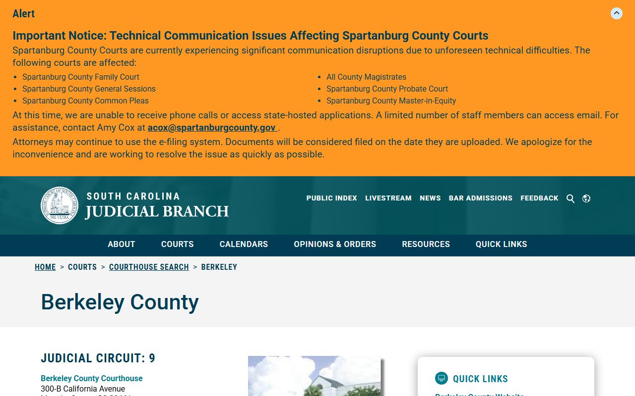 Berkeley County court records courthouse directory